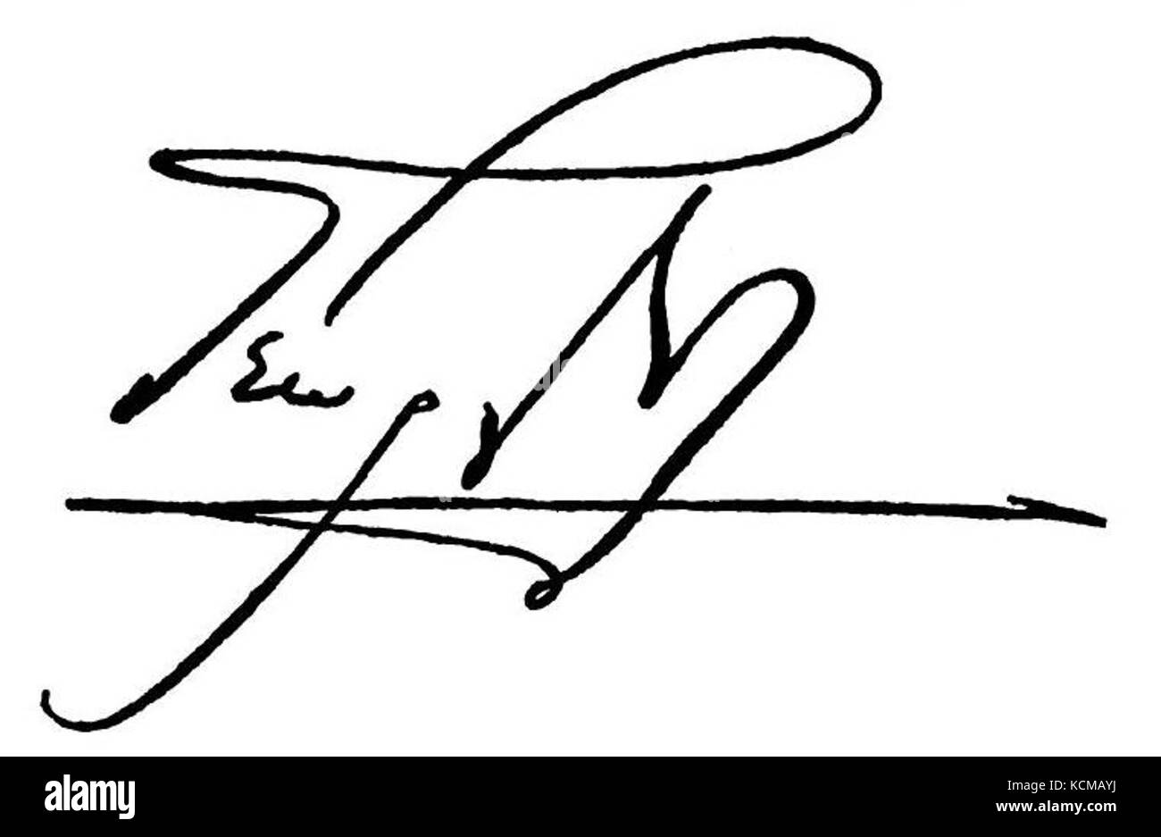 George I of Greece signature Stock Photo
