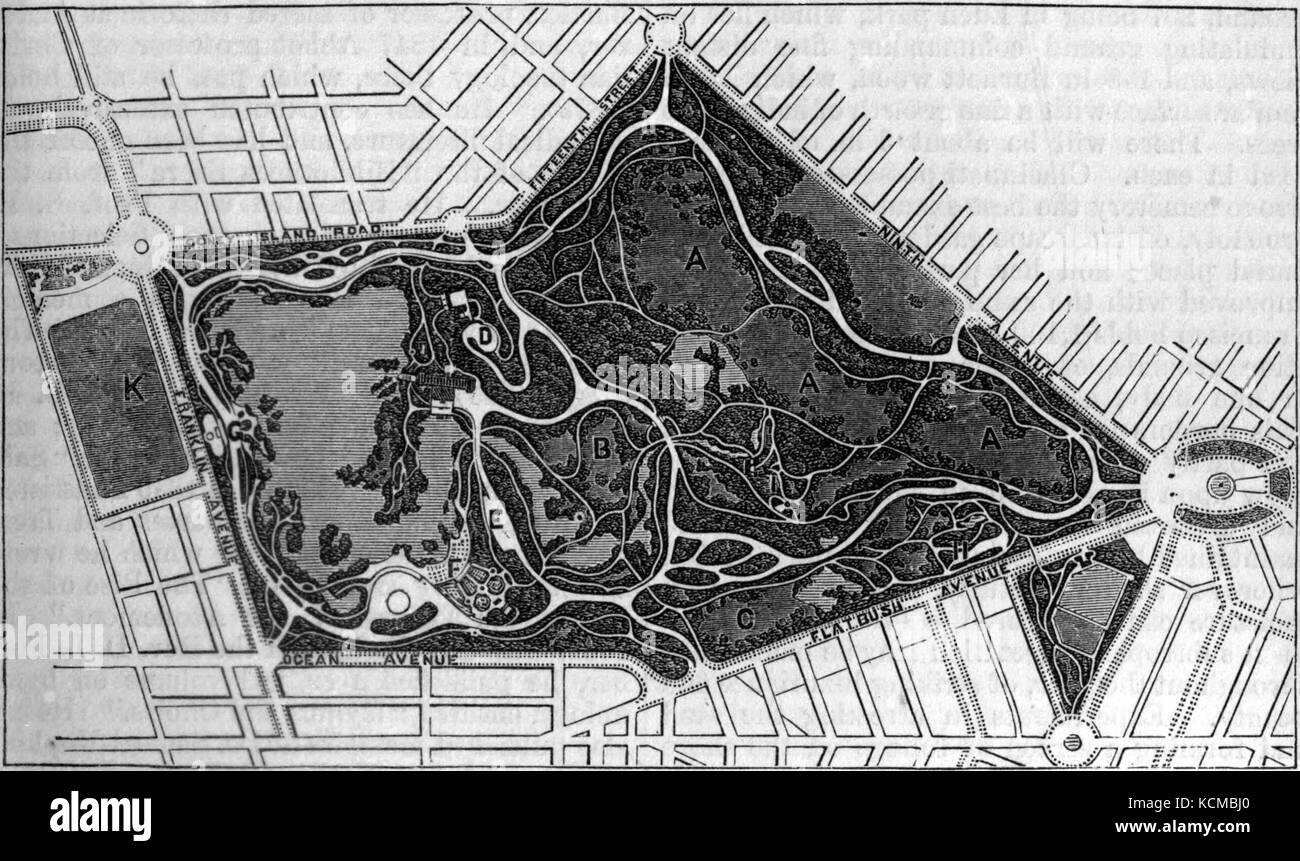 AmCyc Park Map of Prospect Park Stock Photo Alamy