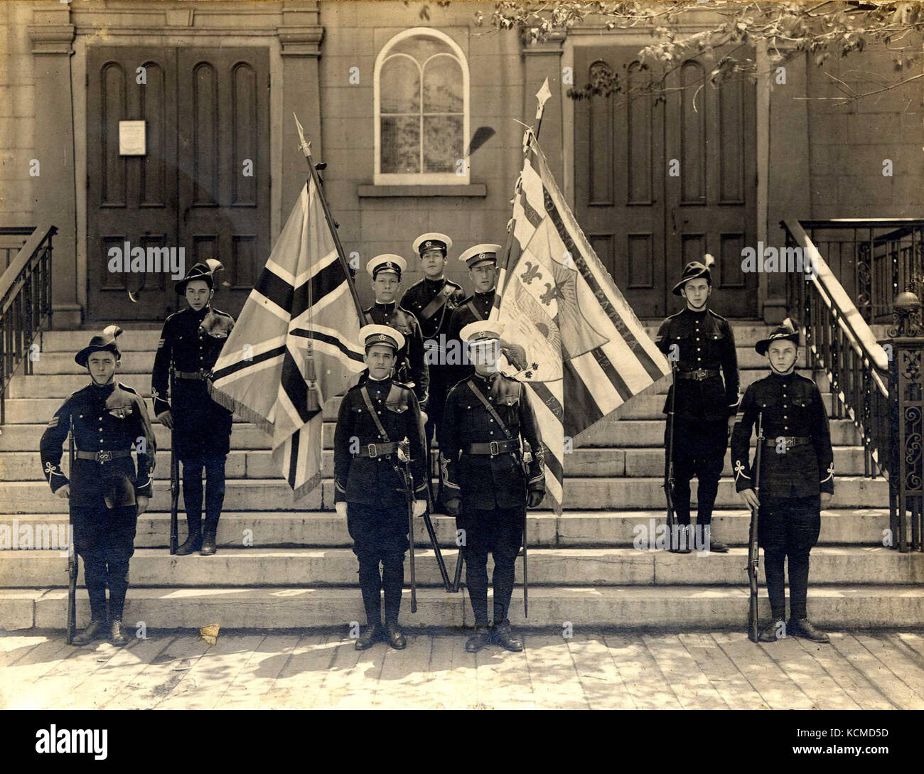 Compagnie de jeunes miliciens Stock Photo