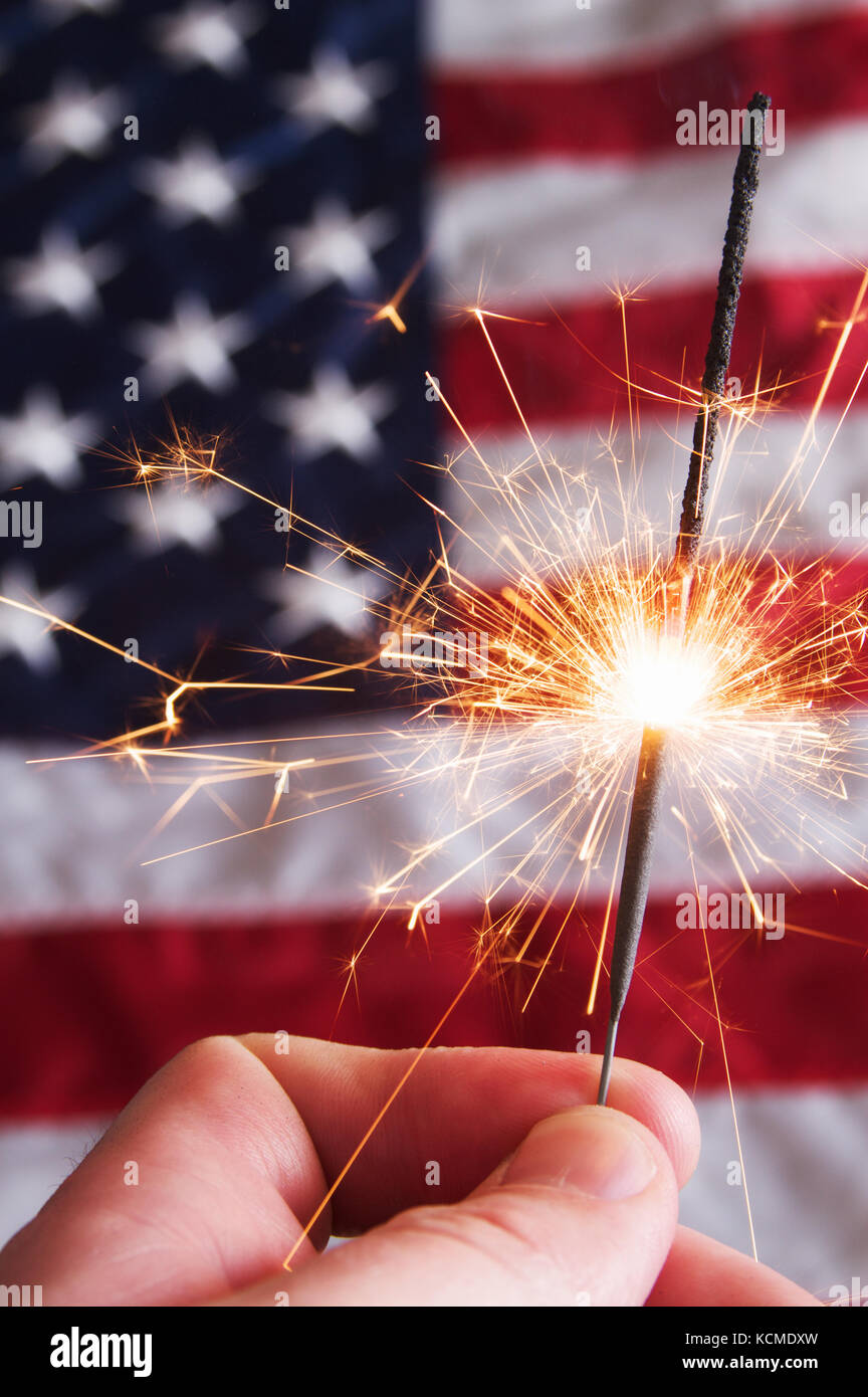 Fourth of July Sparkler Stock Photo Alamy