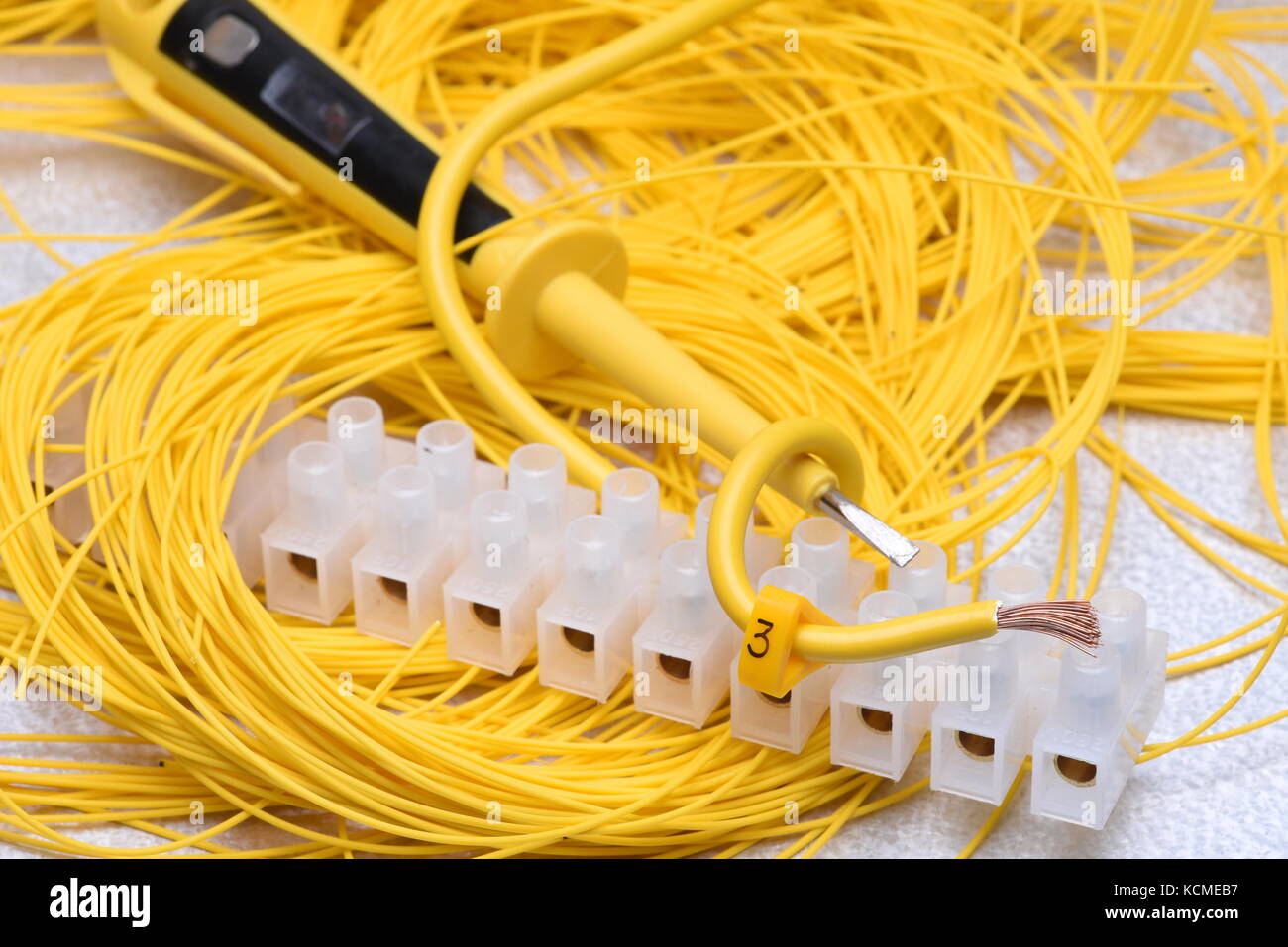Accessories and cables used in electrical installations Stock Photo Alamy