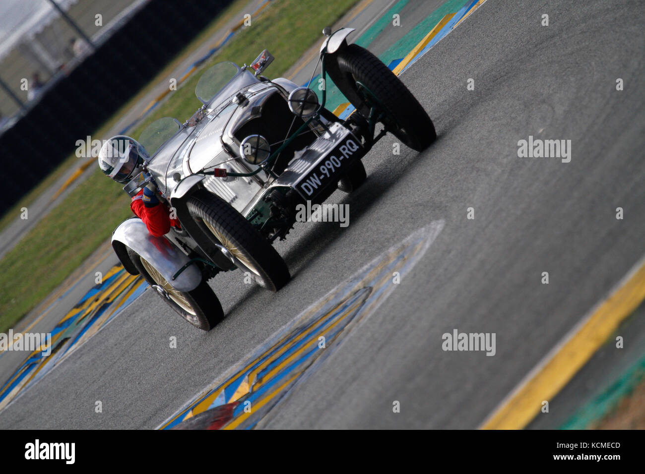 LE MANS, FRANCE, July 10, 2016 : Ancient racing car races during Le Mans Classic on the circuit of the 24 hours. No other event in the world assembles Stock Photo