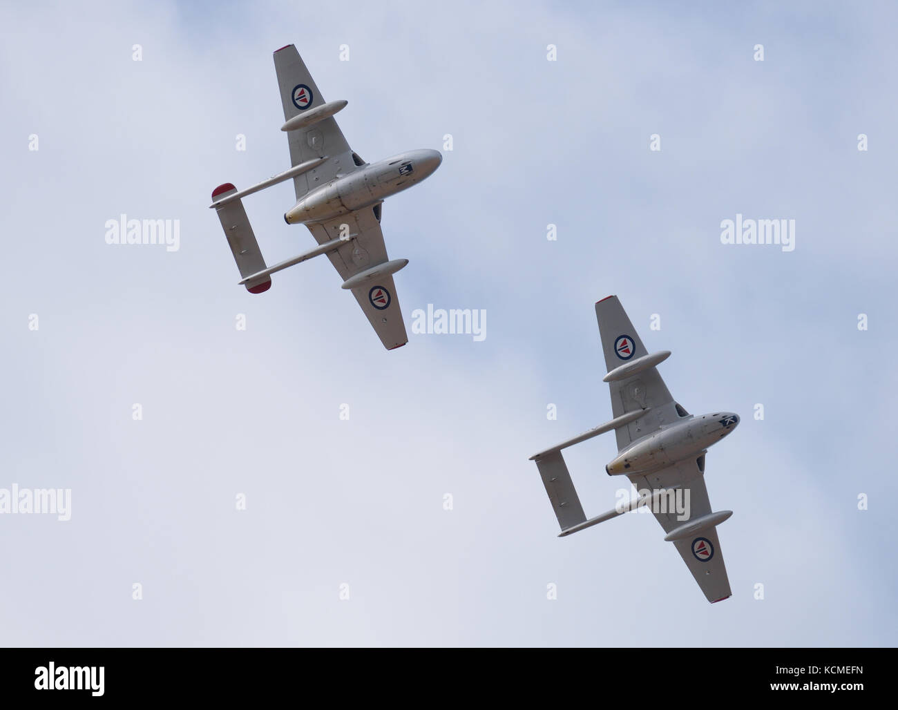 Vampire Jet Display De Haviland vampire jets at Southport Air show Stock Photo - Alamy