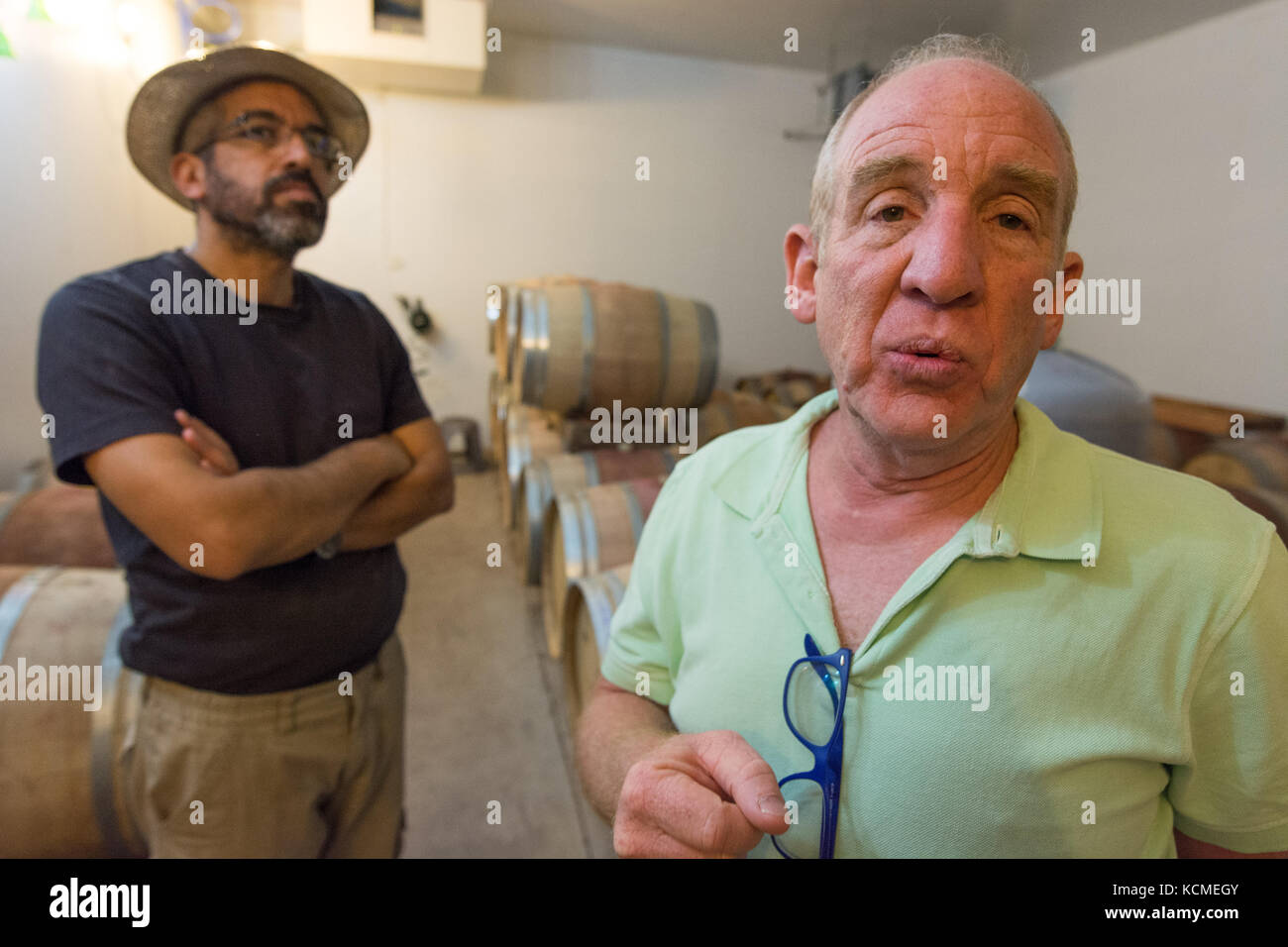 Shuki Yashuv of Agur winery, Agur,.Israel Stock Photo