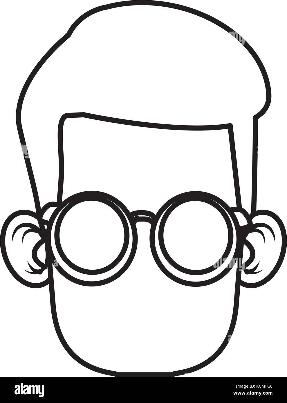 Cute boy with glasses cartoon Stock Vector Image & Art Alamy