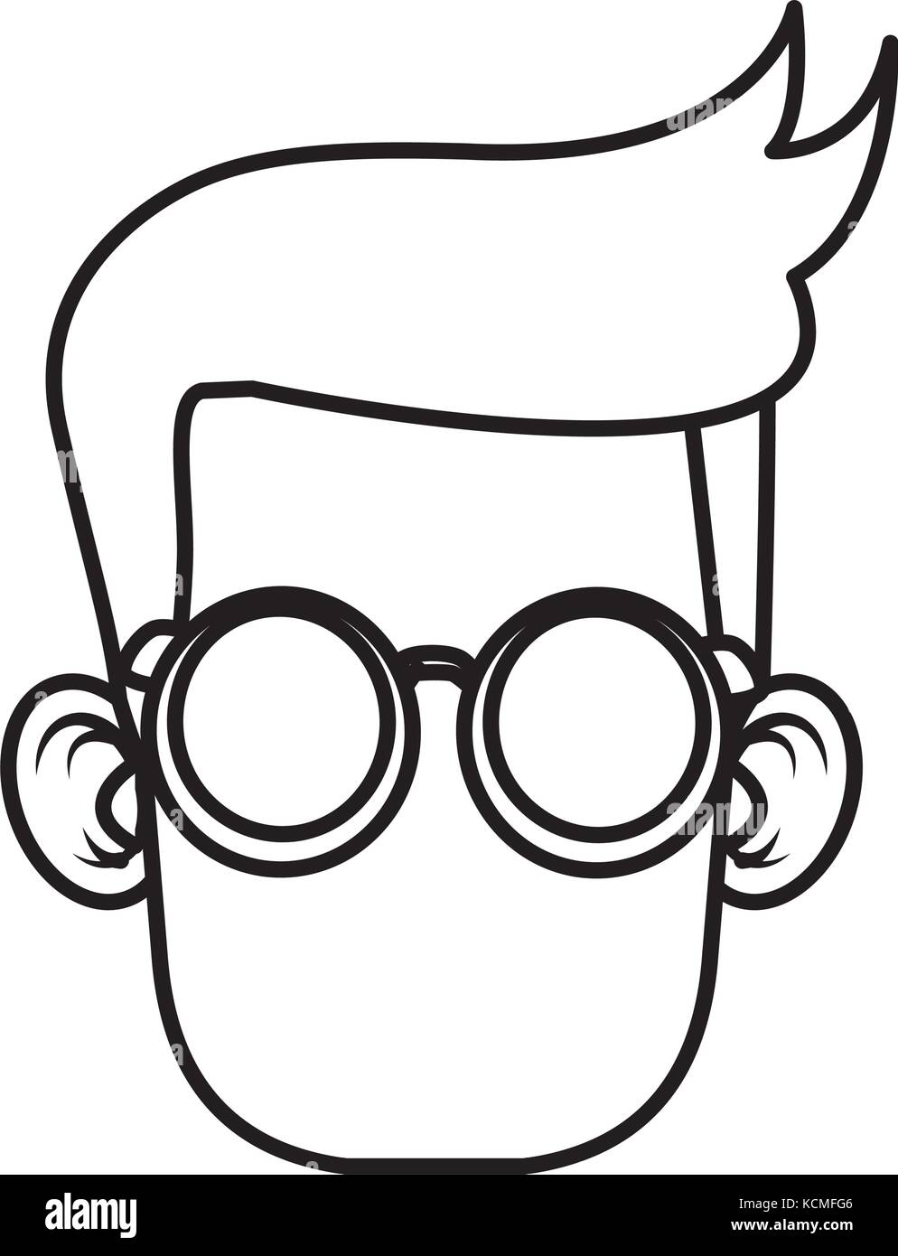 Cute boy with glasses cartoon Stock Vector Image & Art Alamy