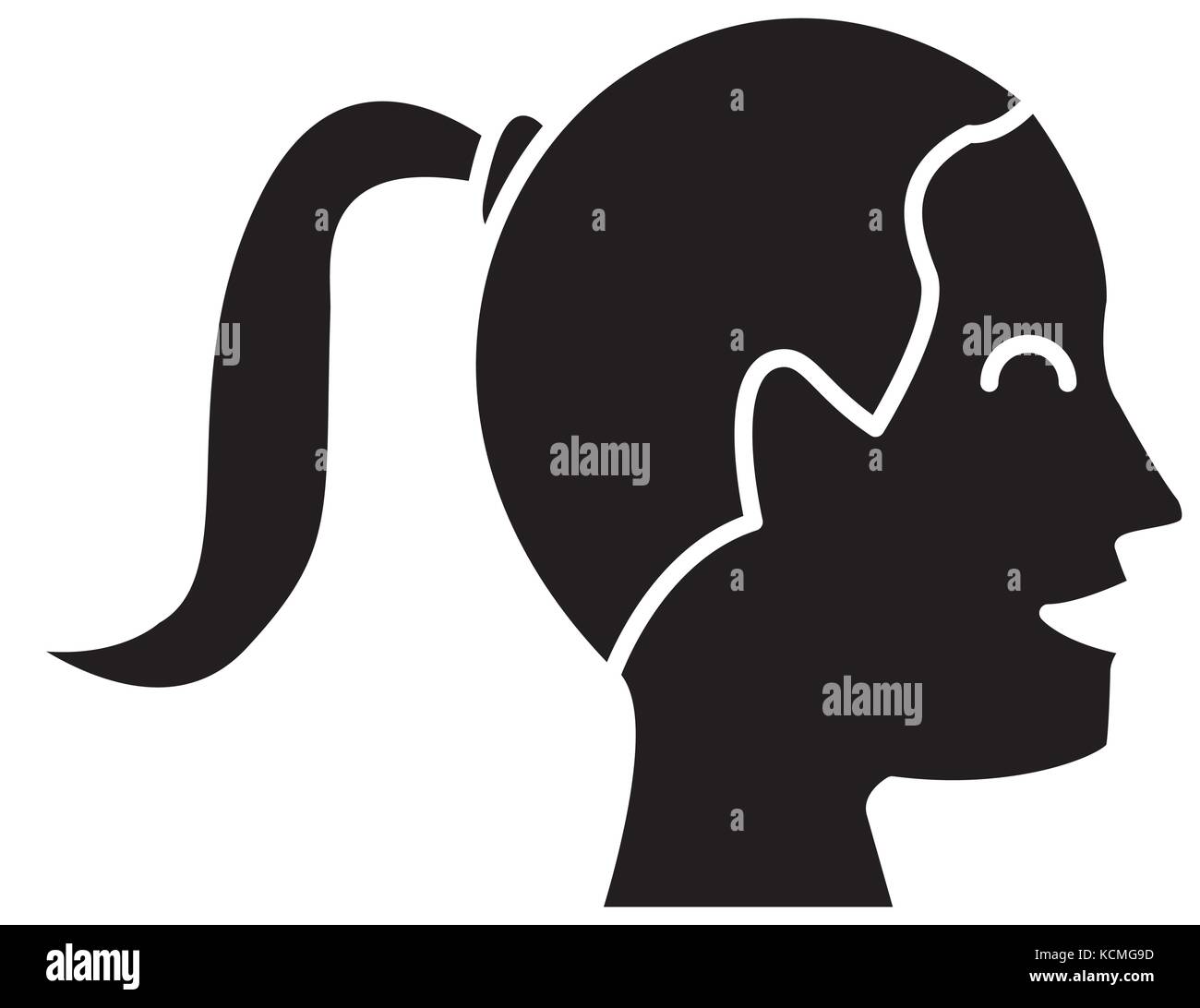 Woman head silhouette Stock Vector Image & Art - Alamy