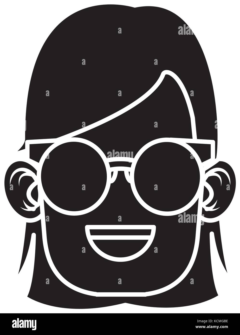 Cute girl with glasses cartoon Stock Vector Image & Art - Alamy
