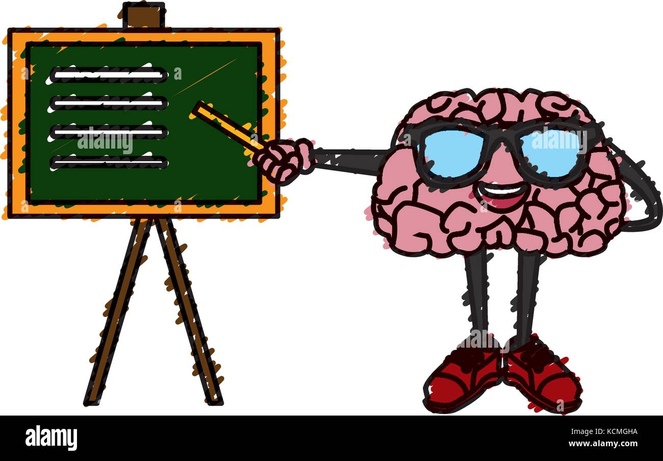 Cute brain teaching cartoon Stock Vector Image & Art - Alamy