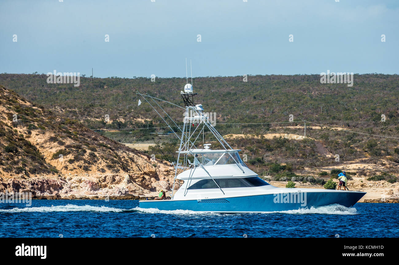 Expensive yachts in the background of the Cabo San Lucas city California Peninsula, Mexico