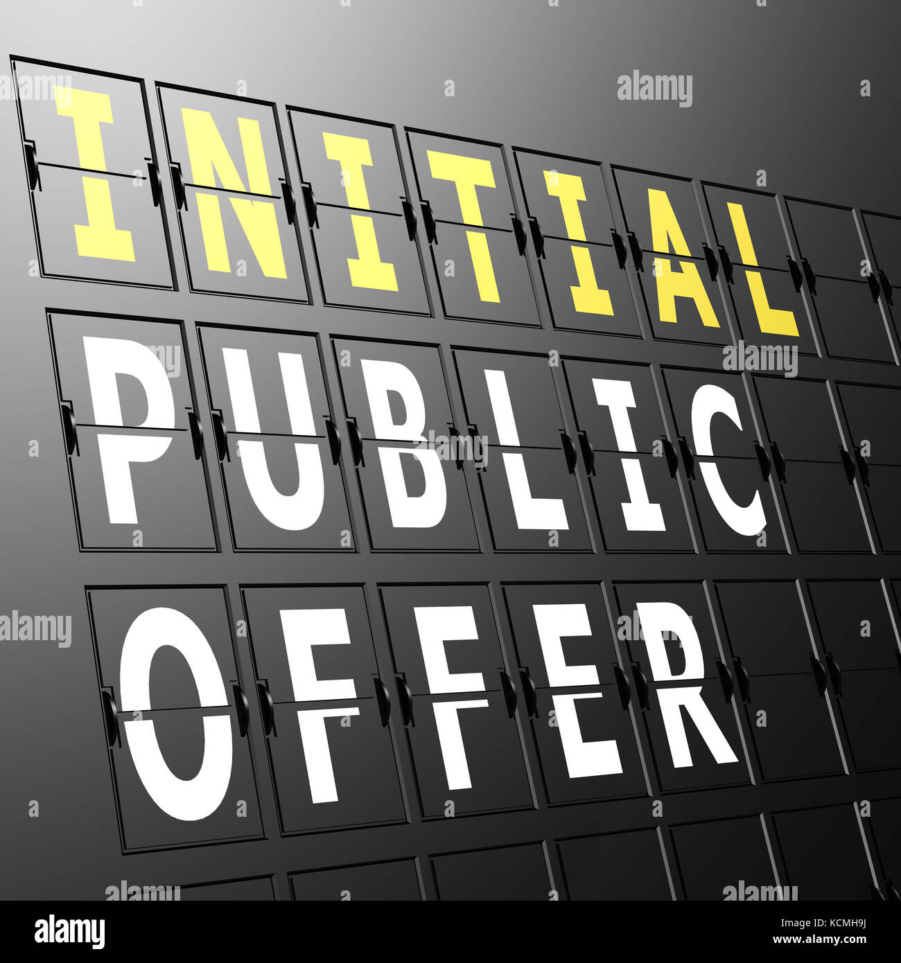 Airport display initial public offering image with hires rendered artwork that could be used