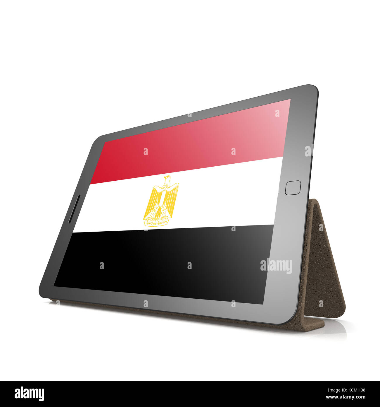 Tablet with Egypt flag image with hires rendered artwork that could be