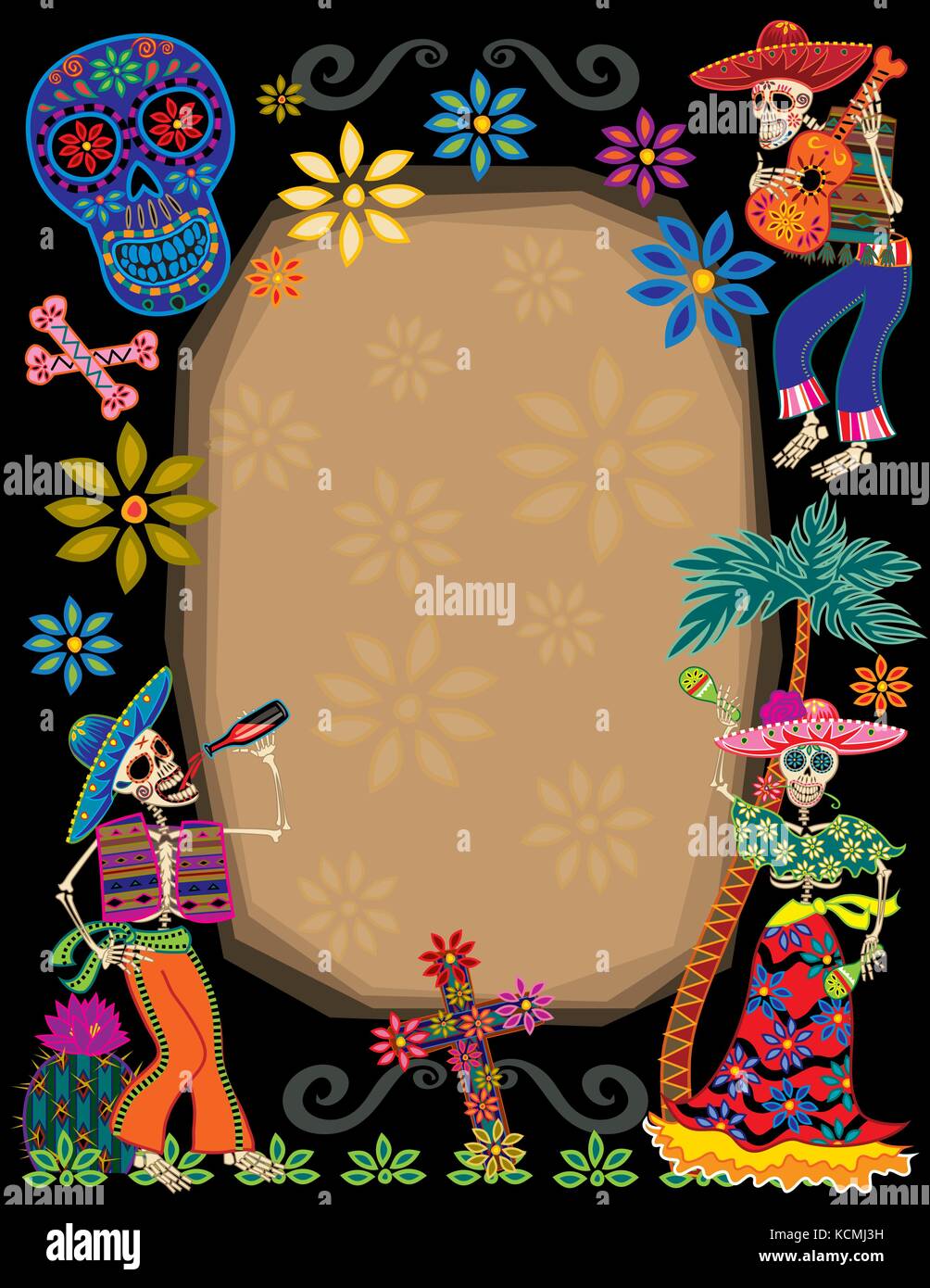  Template Day Of The Dead Border 