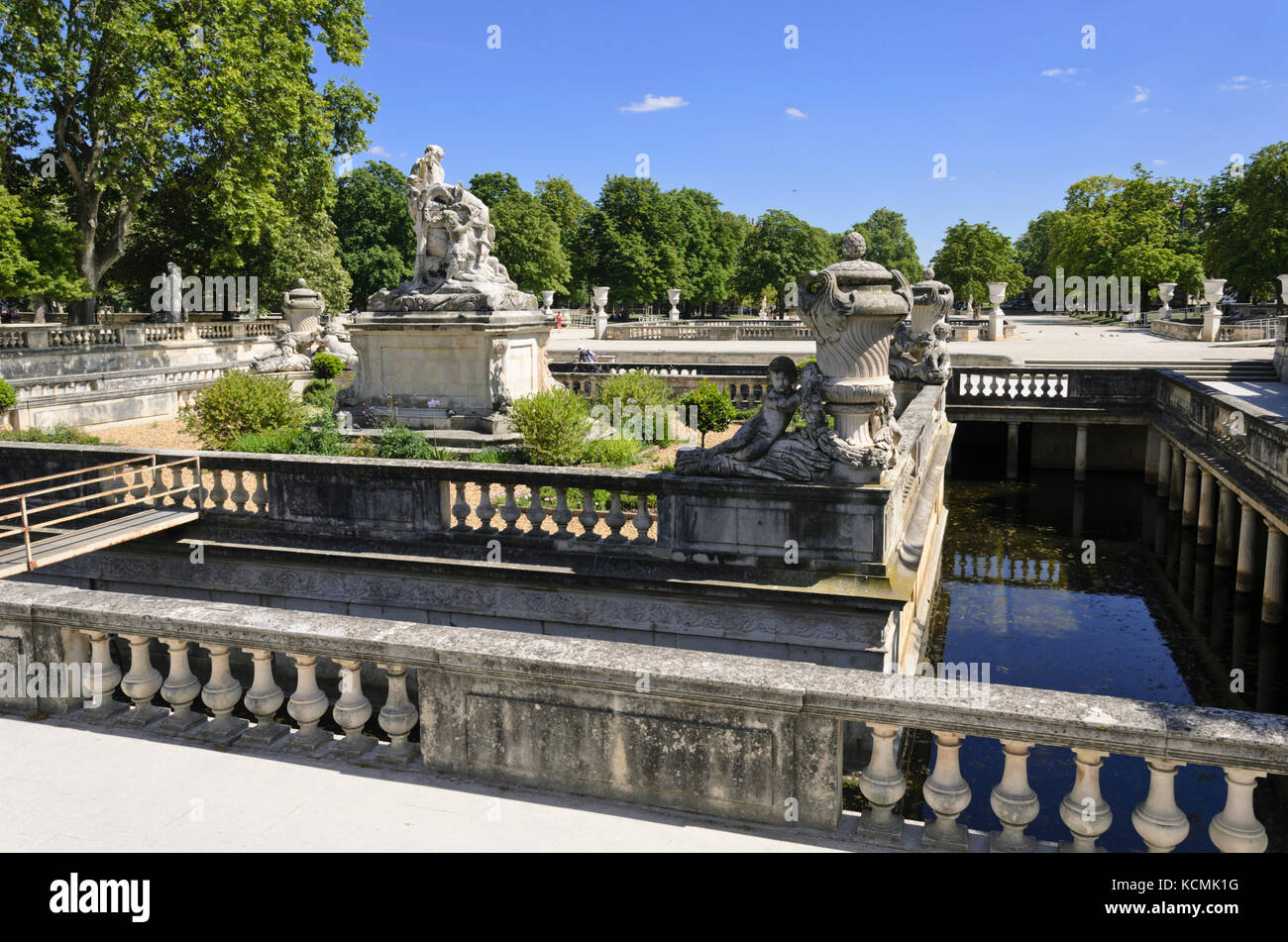 Jardins de la Fontaine, Nîmes, France Stock Photo