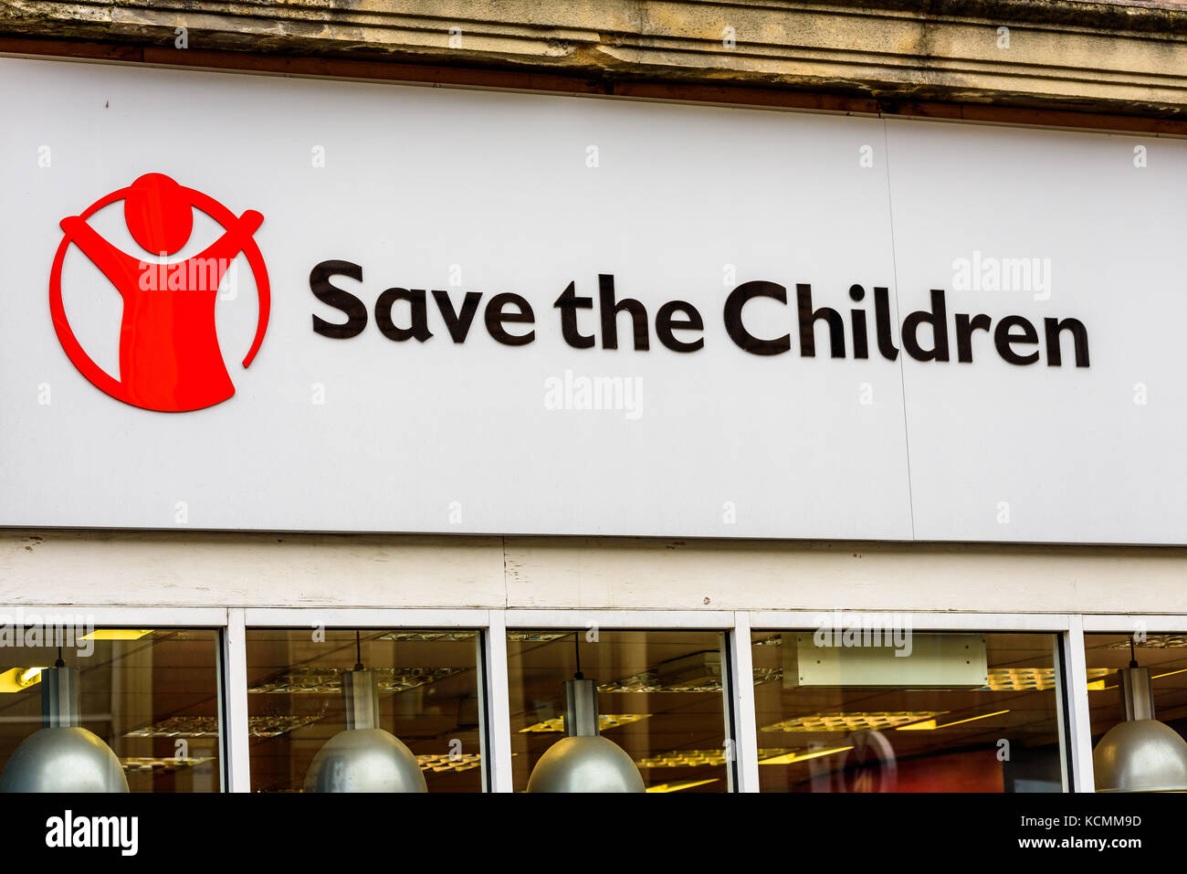 Northampton Uk October 5 2017 Save The Children Charity Logo Sign In