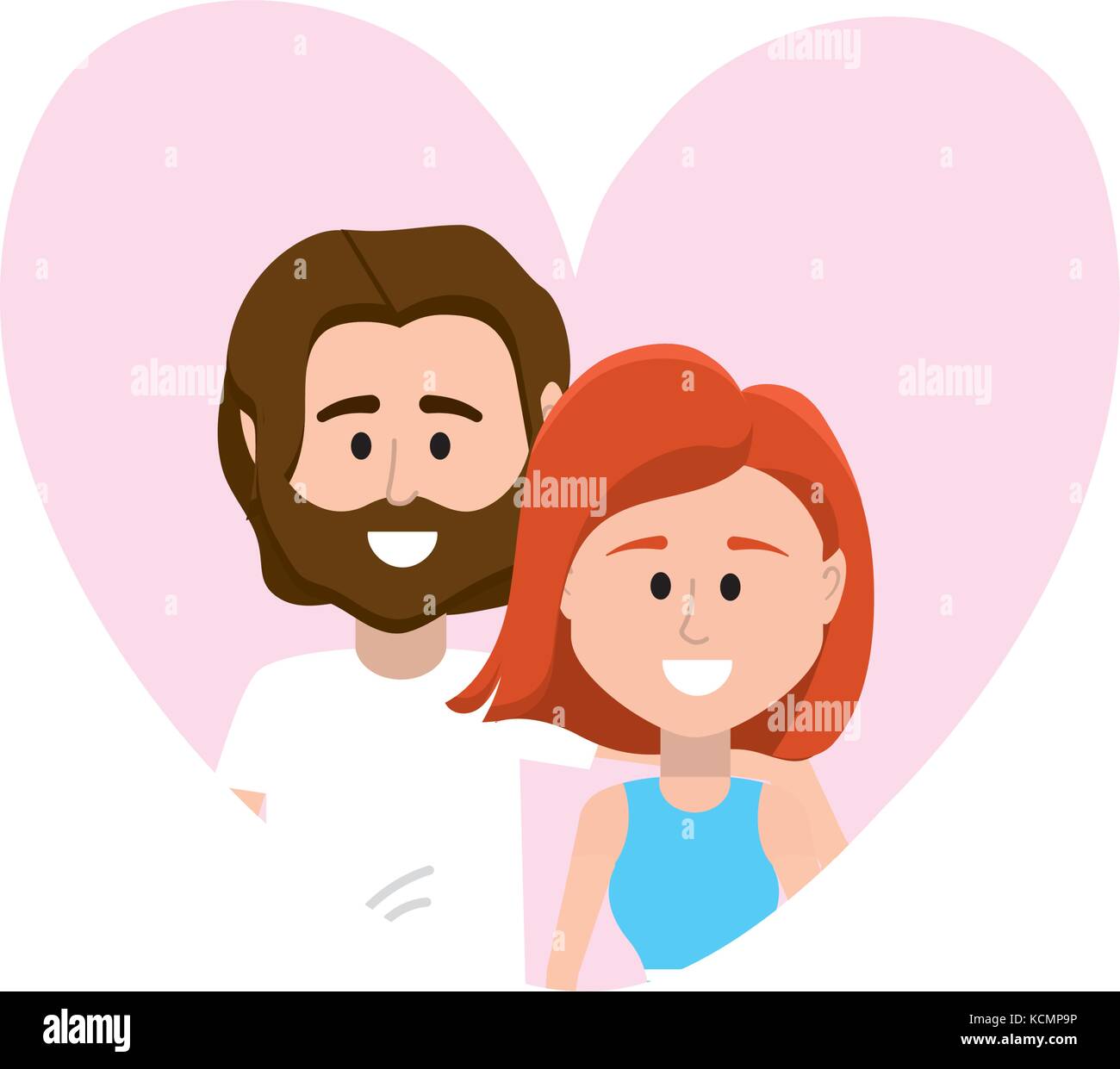 couple together inside heart design Stock Vector Image & Art - Alamy