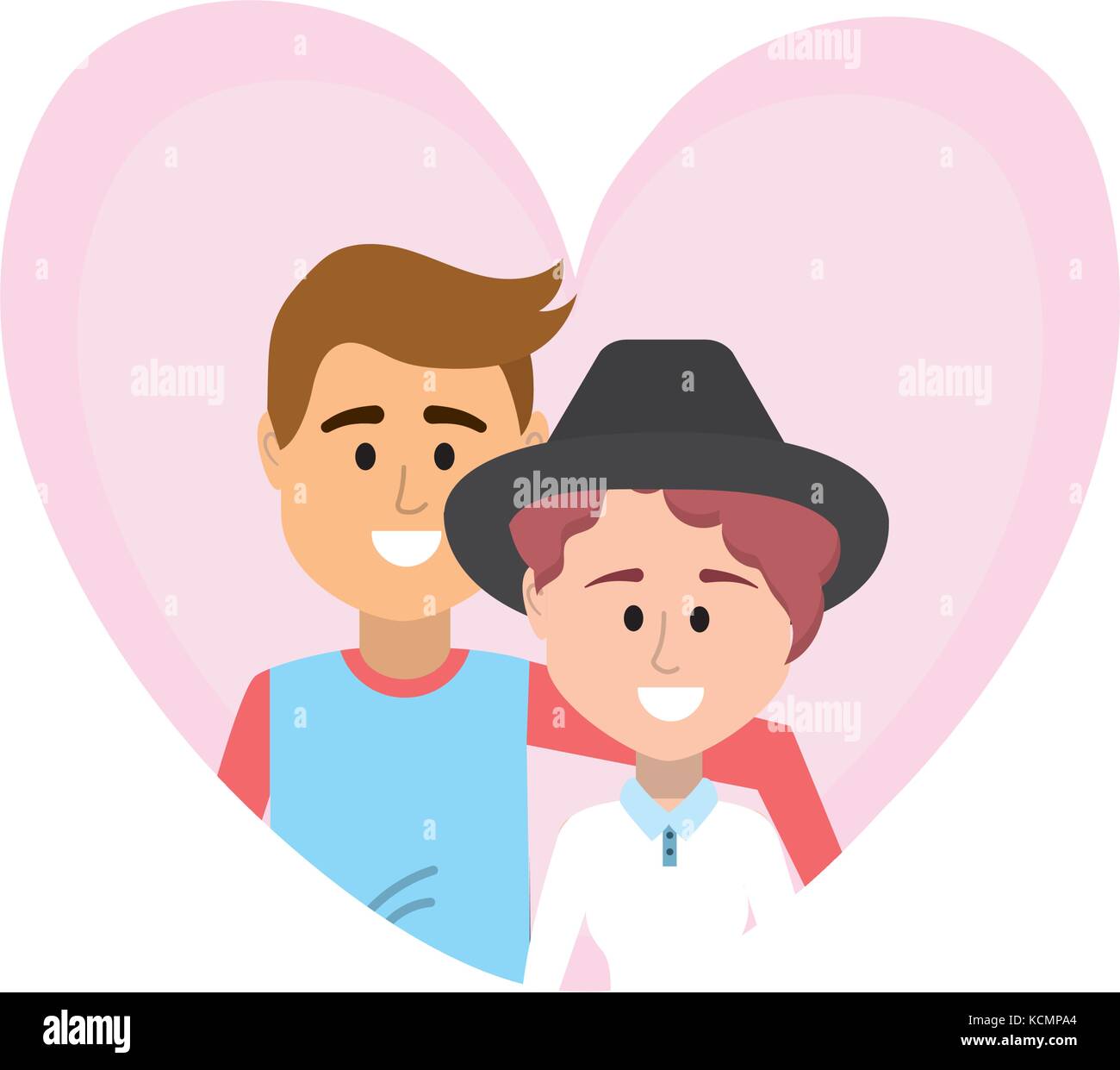 couple together inside heart design Stock Vector Image & Art - Alamy