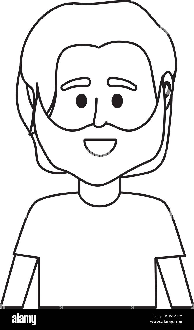 line avatar man with t-shirt design Stock Vector Image & Art - Alamy