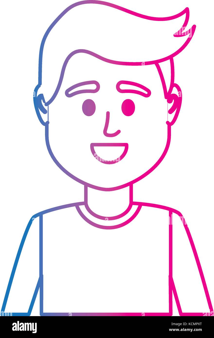 line avatar man with t-shirt design Stock Vector Image & Art - Alamy