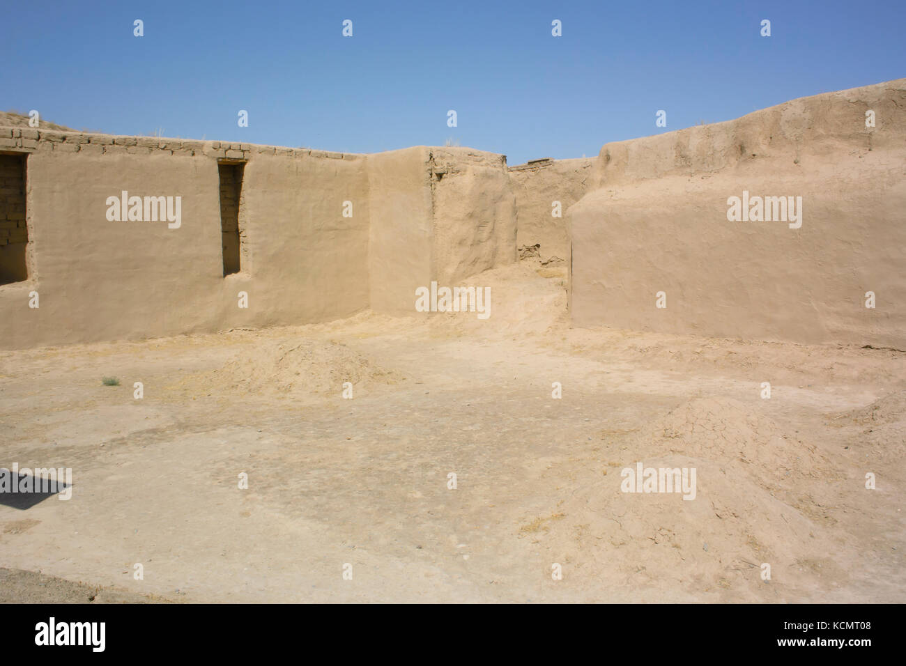 Ashgabat - Old Nisa near Bagir village - Dynastic sanctuary of the Parthian Kings from late III century BC to early III century AD Stock Photo