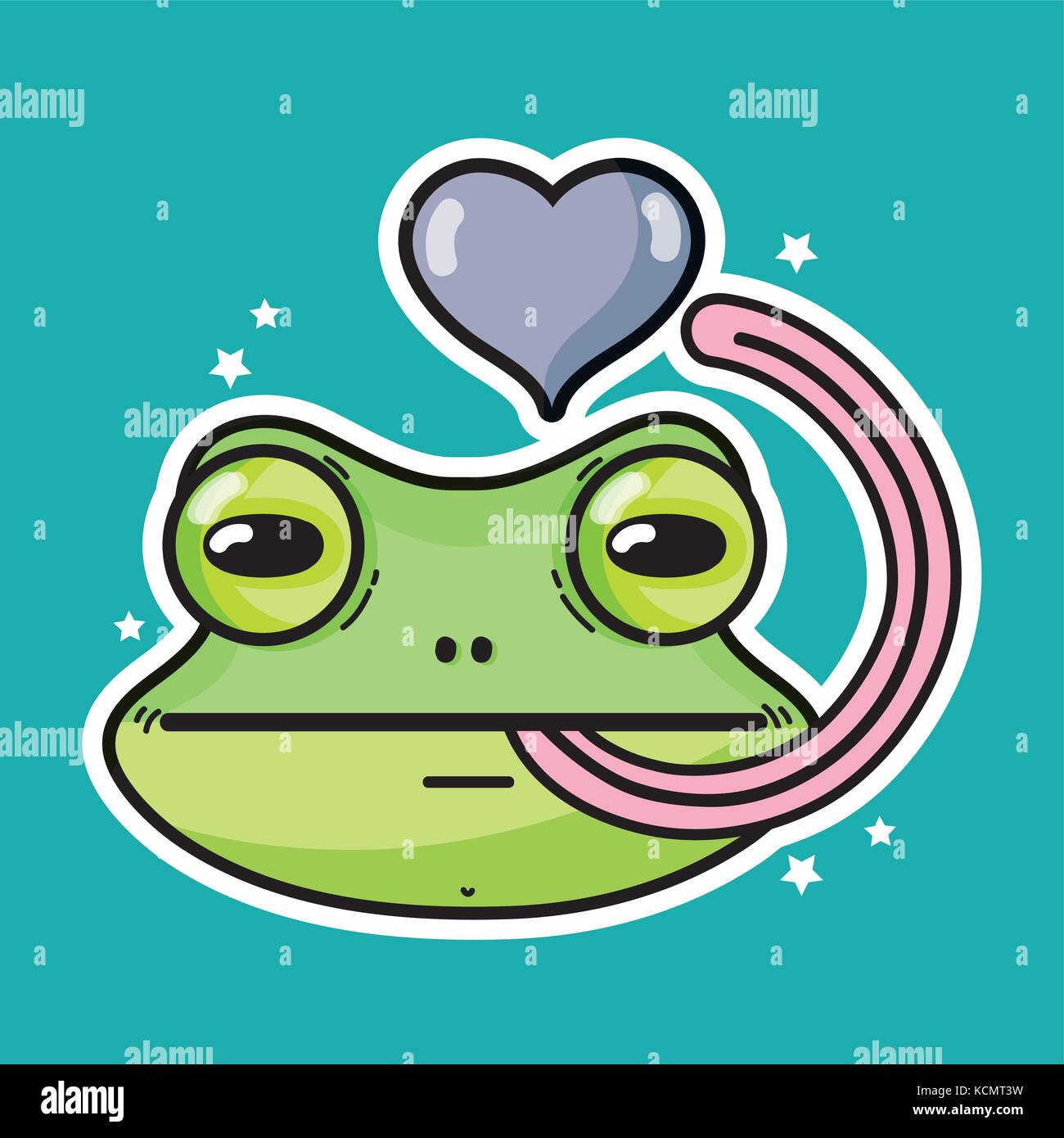 cute frog animal of nature fauna Stock Vector Image & Art - Alamy