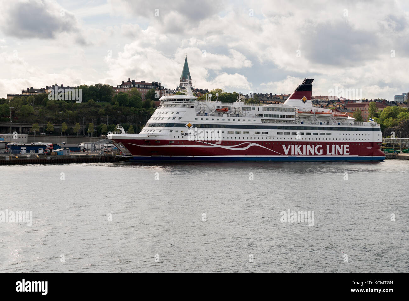 Viking cruise ferry ship Gabriella in Stockholm Stock Photo