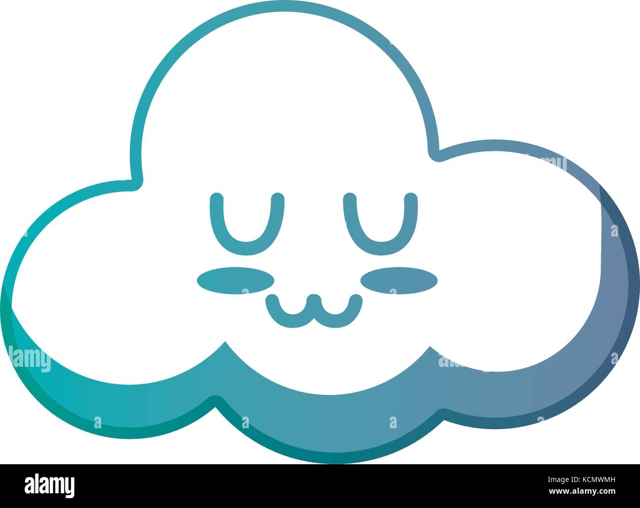 line kawaii cute tender cloud weather Stock Vector Image & Art - Alamy