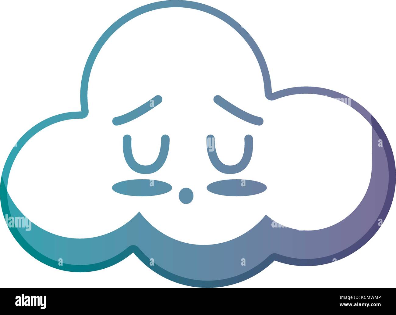 line kawaii cute tender cloud weather Stock Vector Image & Art - Alamy