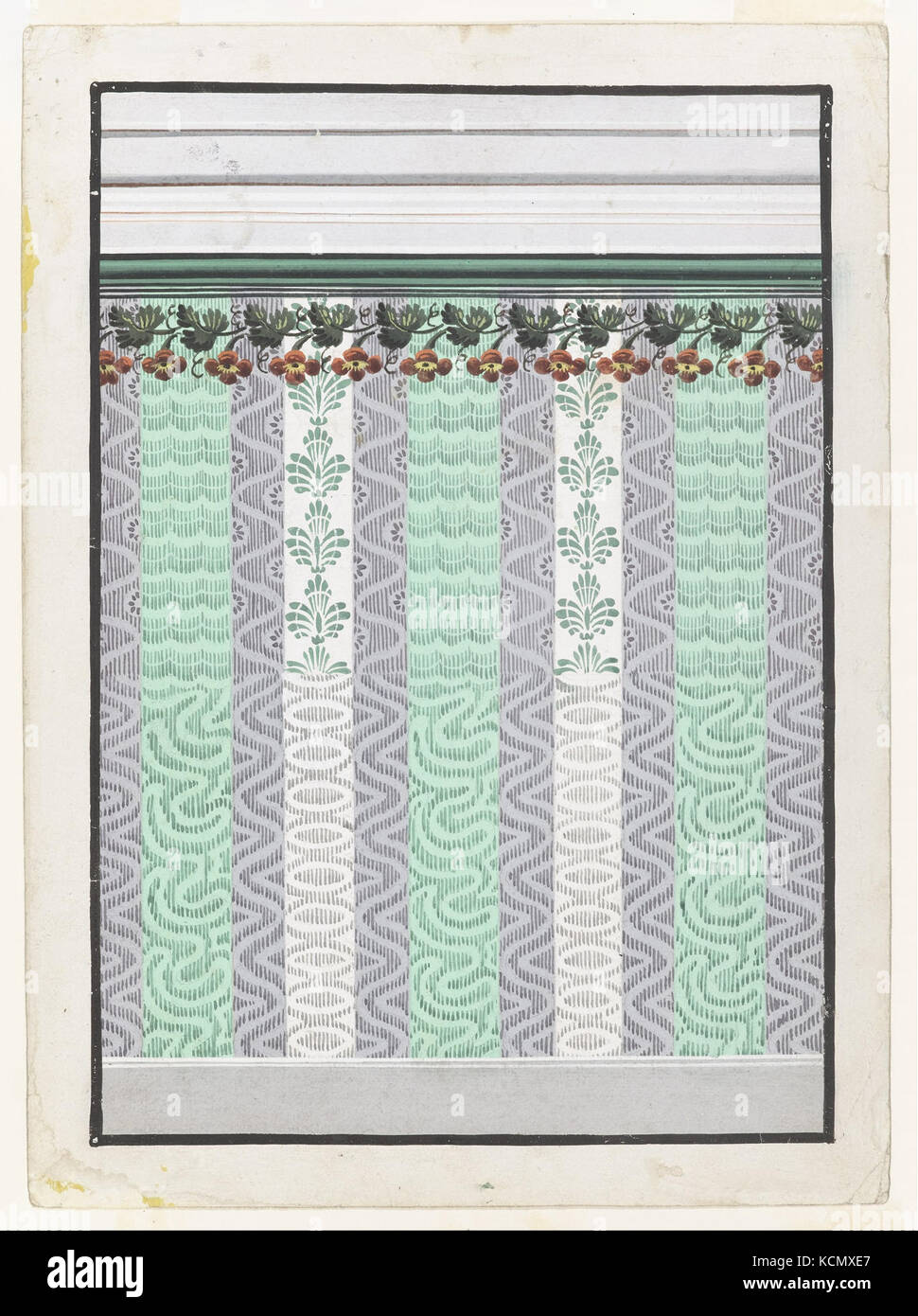 Design for a Wallpaper with Alternative Pattern Stock Photo - Alamy