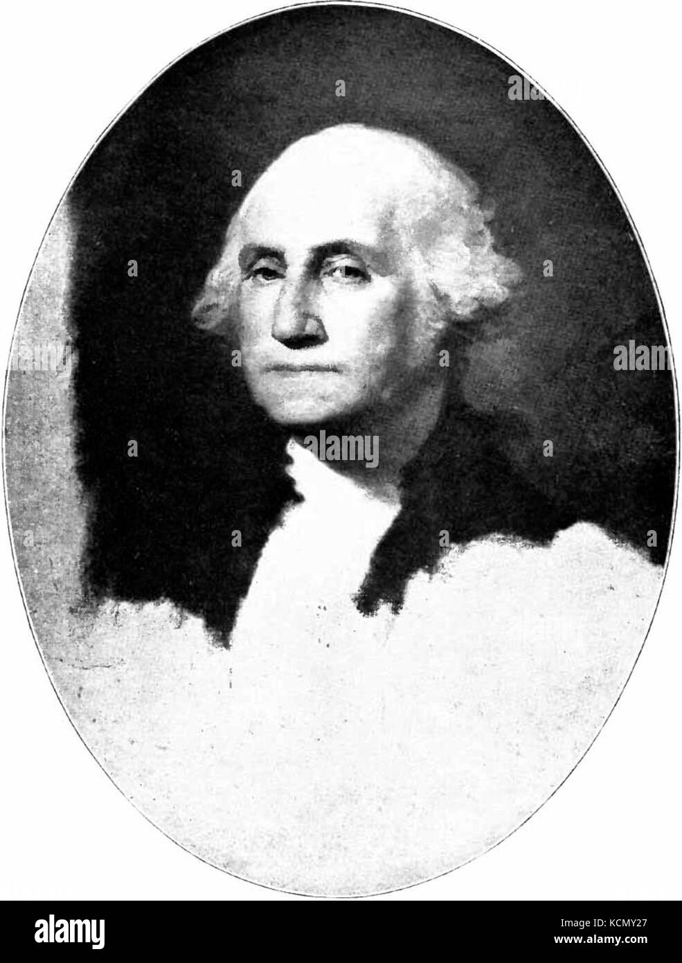 George Washington by Gilbert Stuart B&W Stock Photo - Alamy