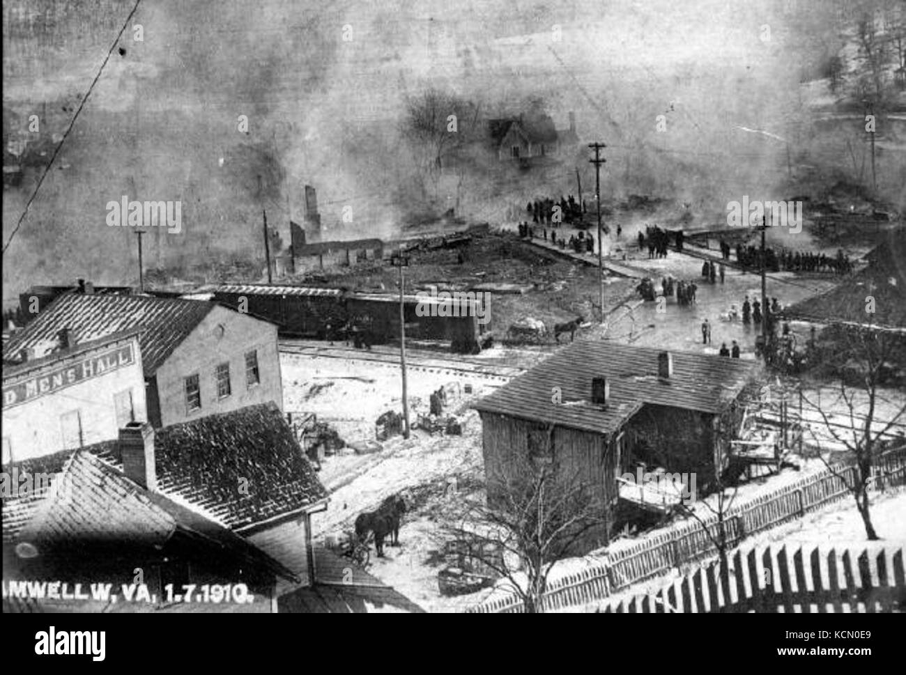 Bramwell WV Town Fire 1 7 1910 Stock Photo Alamy