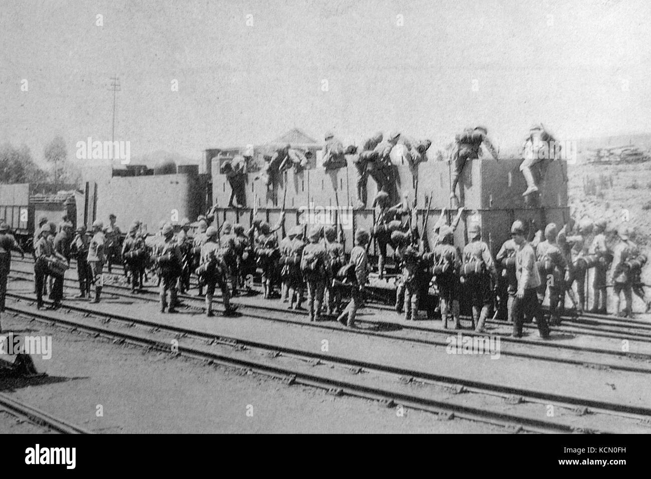 Armoured train 1899 Stock Photo - Alamy