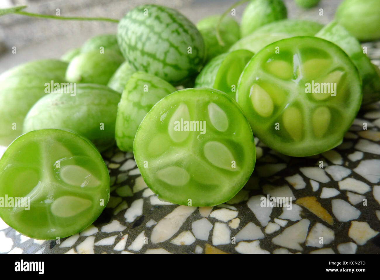 Melothria scabra, mouse melon a sweet delicious vegetable Stock Photo