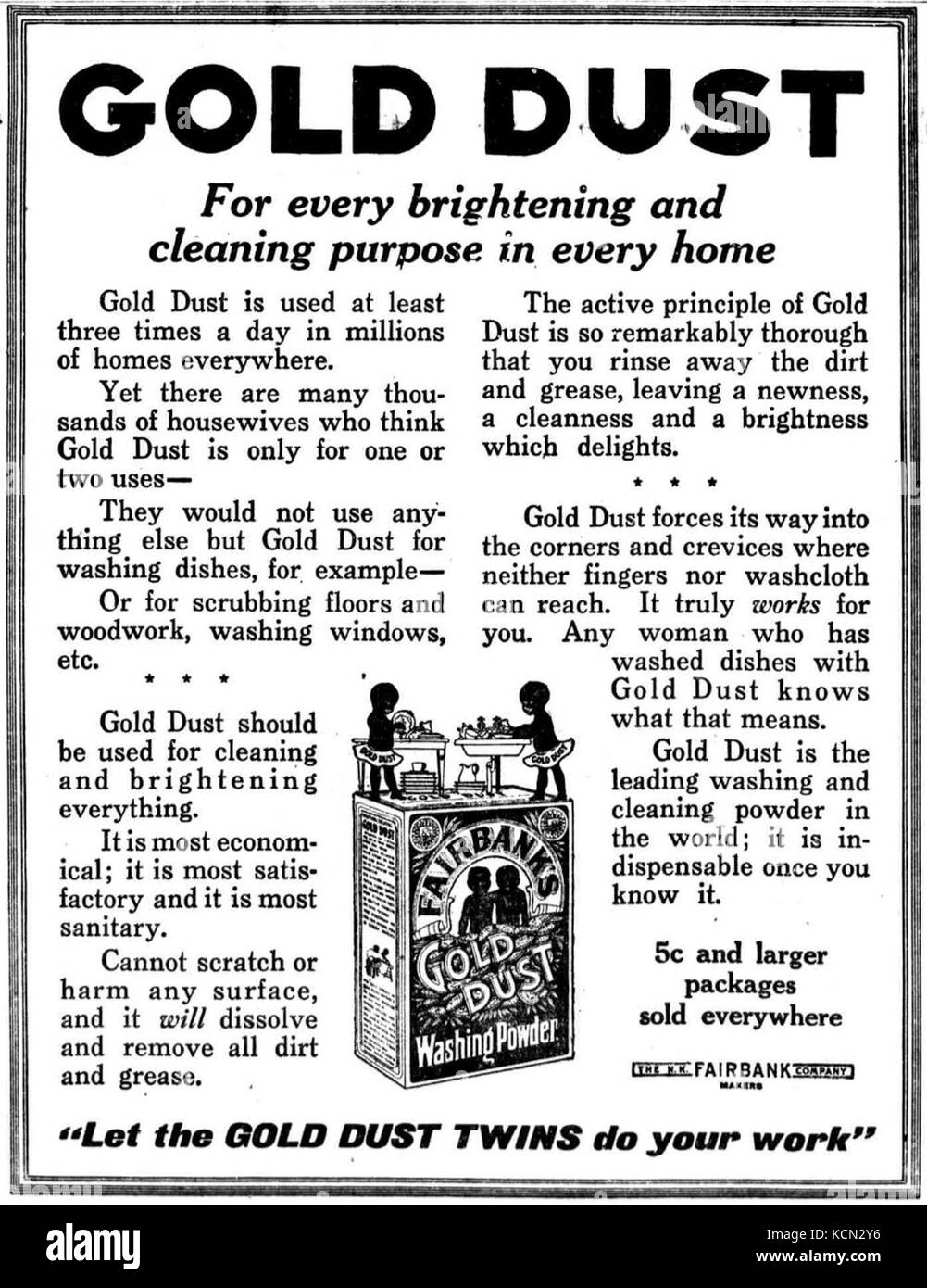 Gold Dust ad Stock Photo Alamy