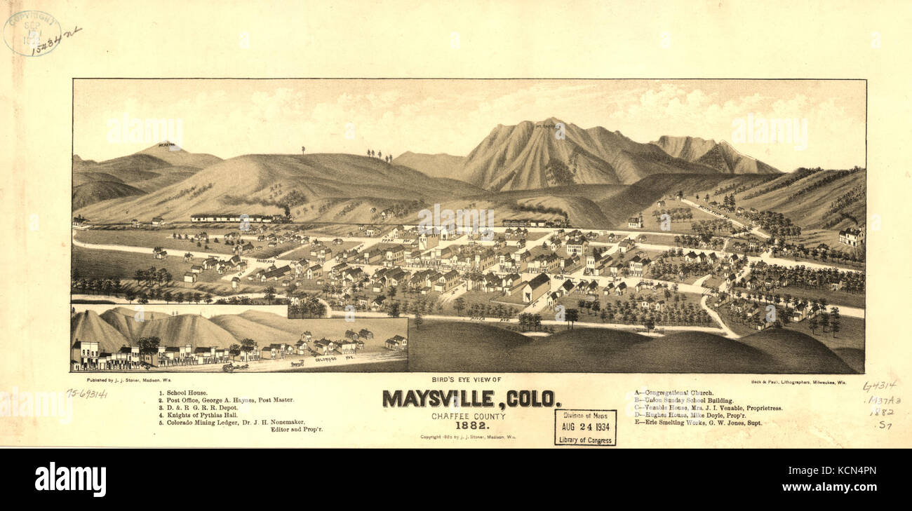 CO Maysville 1882 Stock Photo Alamy