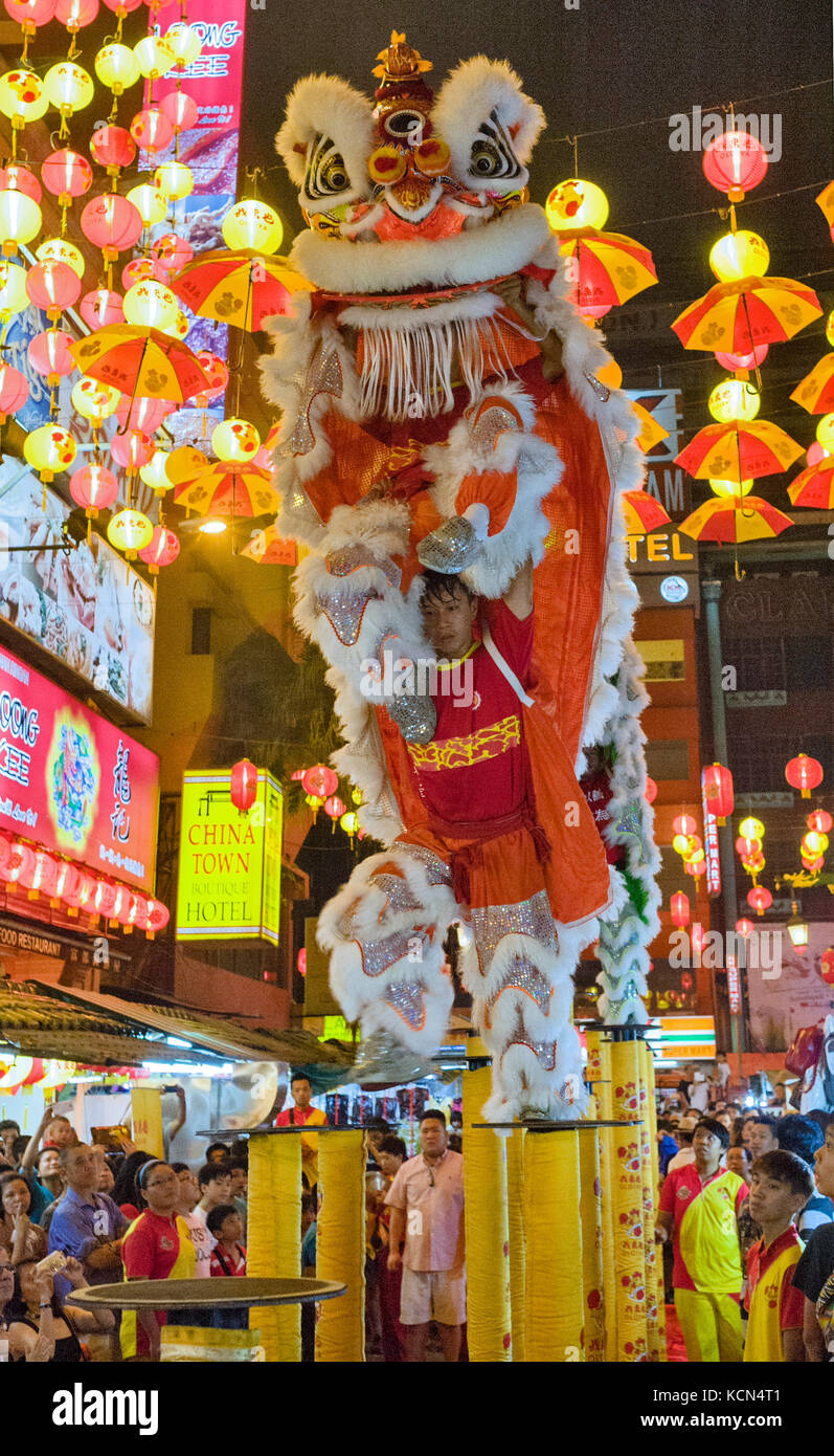 the dance of the lion can be performed on a series of small circular