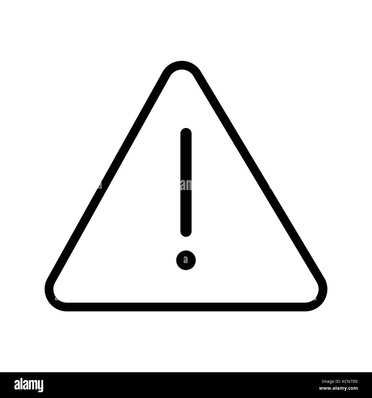 Vector of Danger icon in Triangle line, iconic symbol on white background.  Vector Iconic Design. Stock Vector