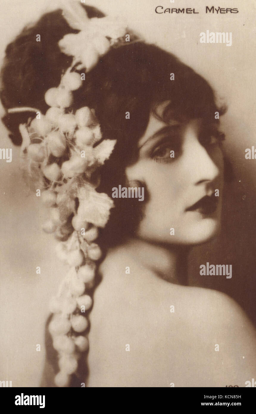 Carmel Myers With Decorative Grape Headdress Stock Photo Alamy Carmel Myers With Decorative Grape Headdress KCN85H 