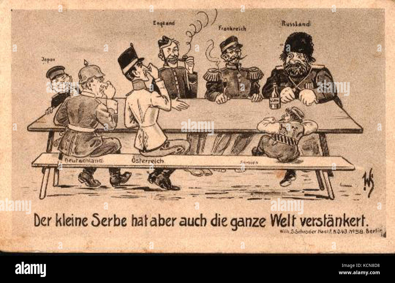 Austria Hungary Wwi Propaganda Card Against Serbs 004 Stock Photo Alamy