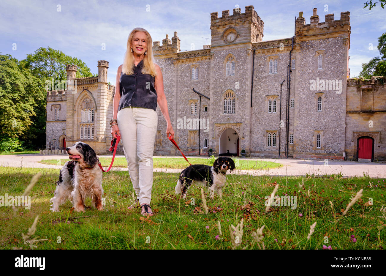 Lady Colin Campbell at her West Sussex home, Castle Goring. Stock Photo
