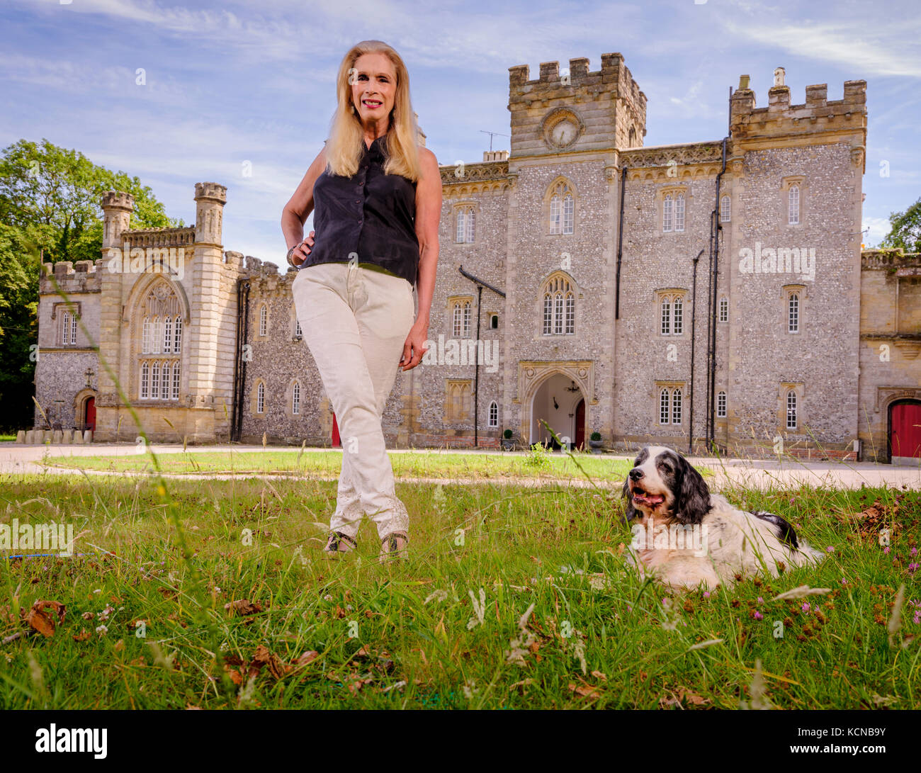 Lady Colin Campbell at her West Sussex home, Castle Goring. Stock Photo