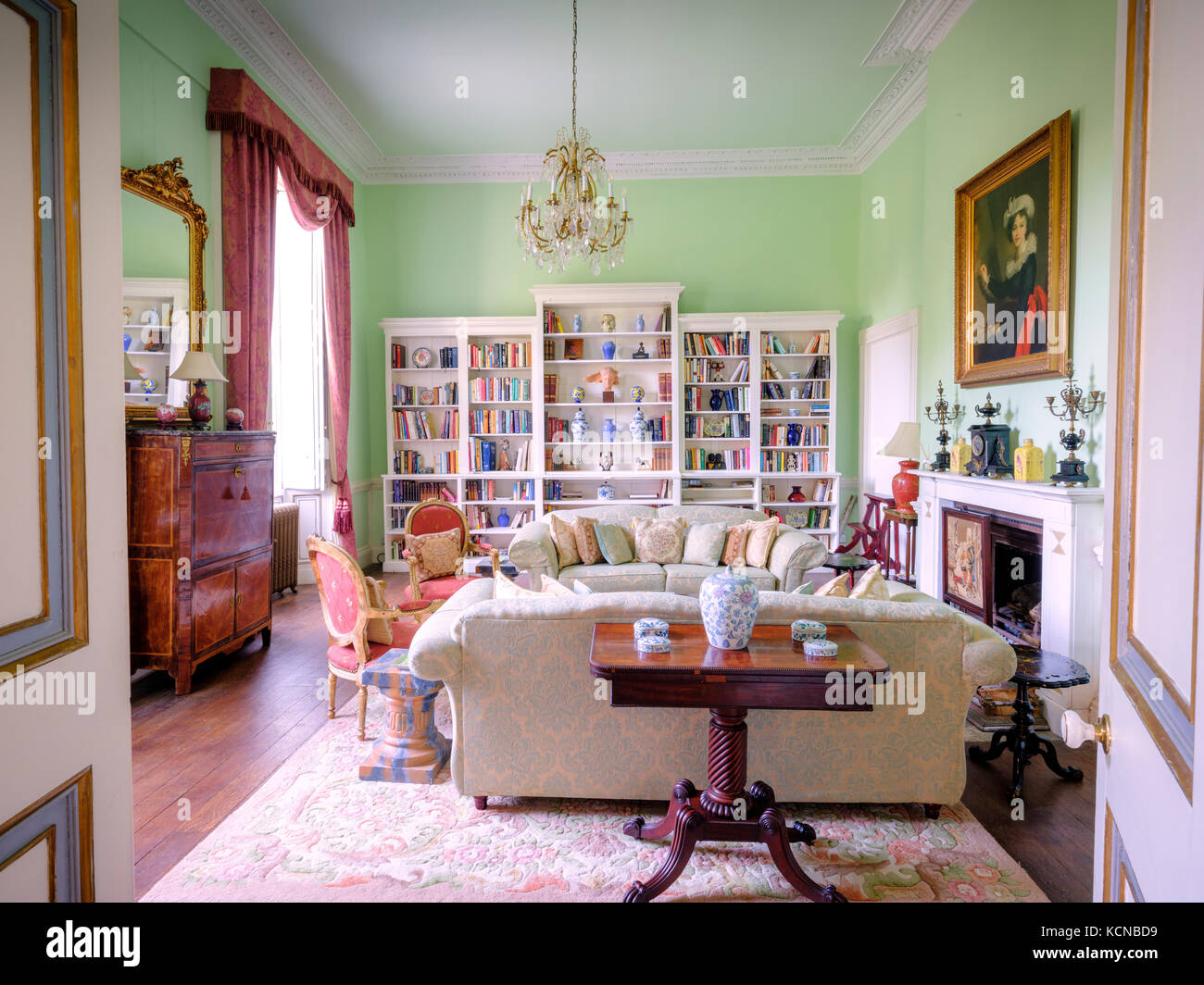 The drawing room of Lady Colin Campbell's West Sussex home, Castle ...