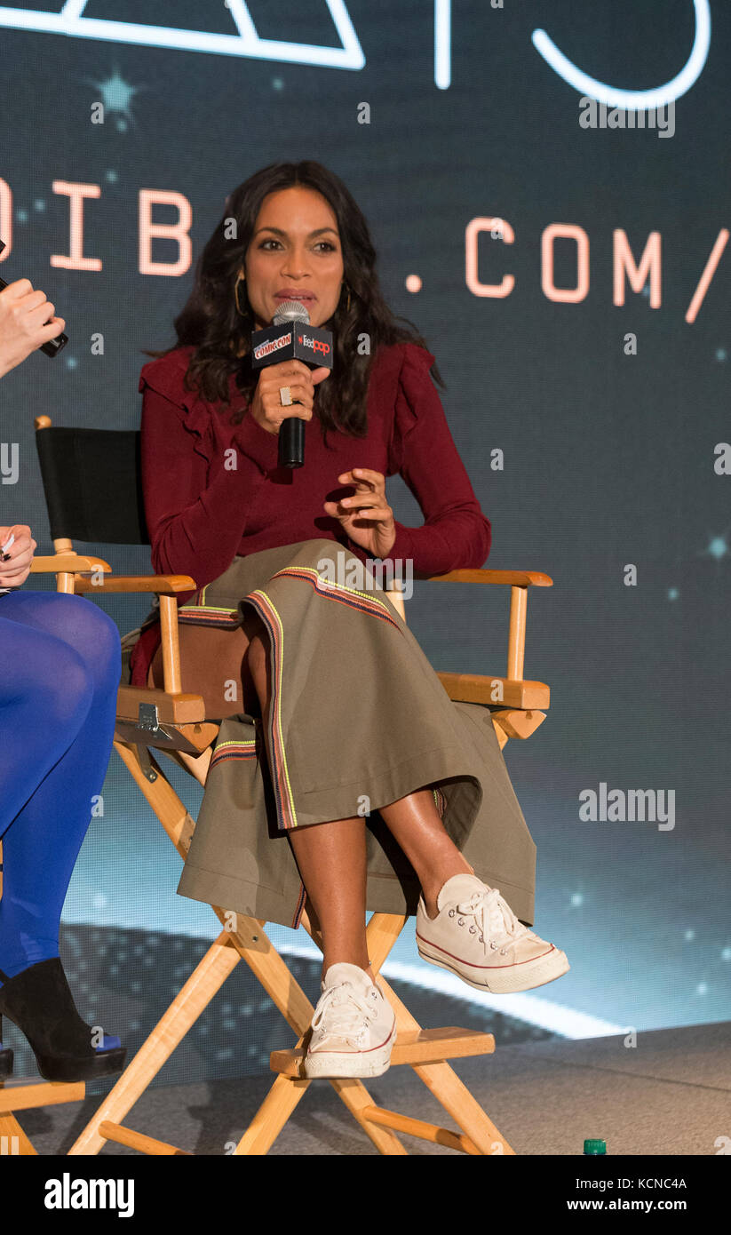 New York, United States. 05th Oct, 2017. Rosario Dawson attends Panel