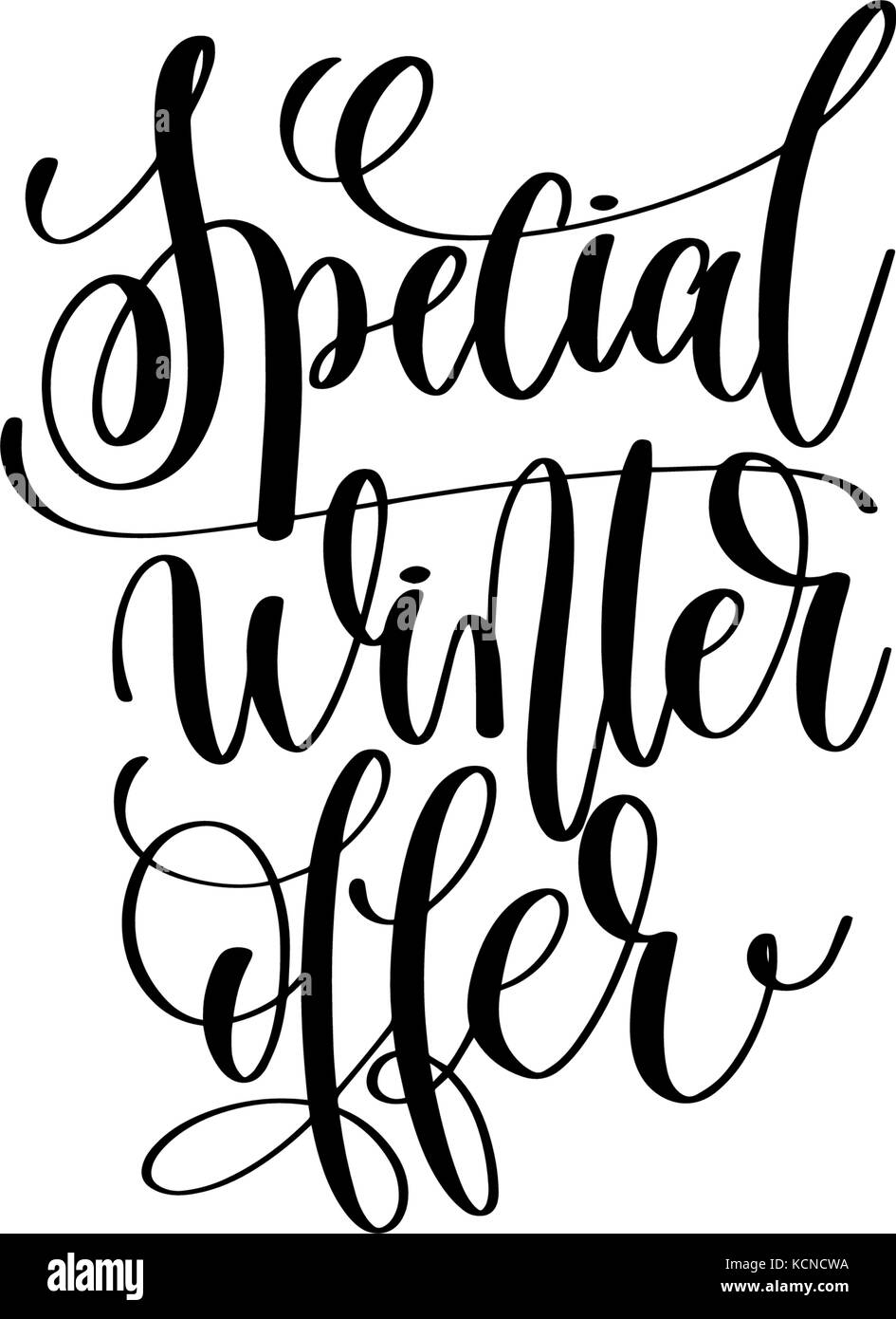 special winter offer hand lettering christmas sale Stock Vector Image