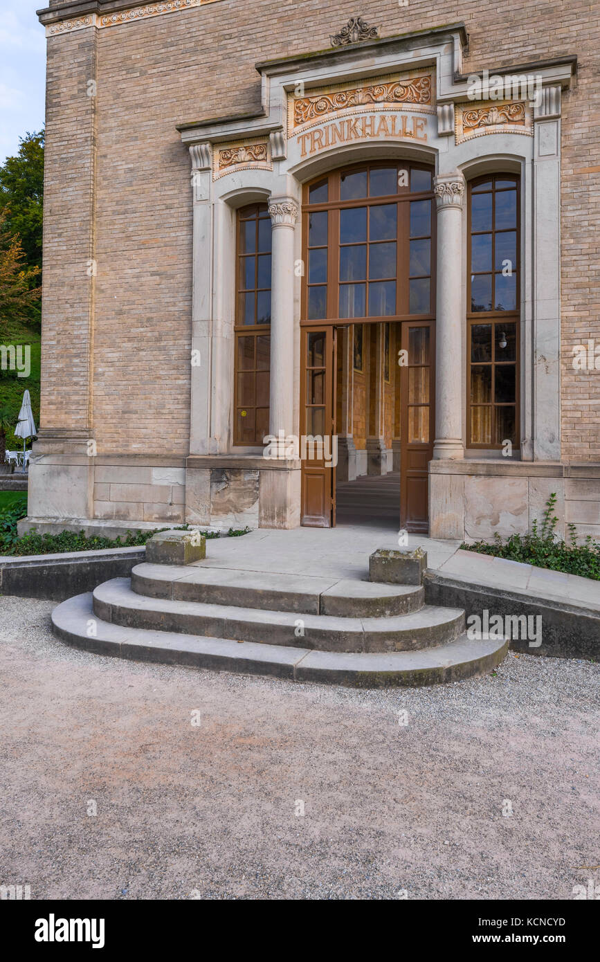 entrance to the old pump house, spa town Baden-Baden, Baden-Wuerttemberg, outskirts of Black Forest, Germany Stock Photo