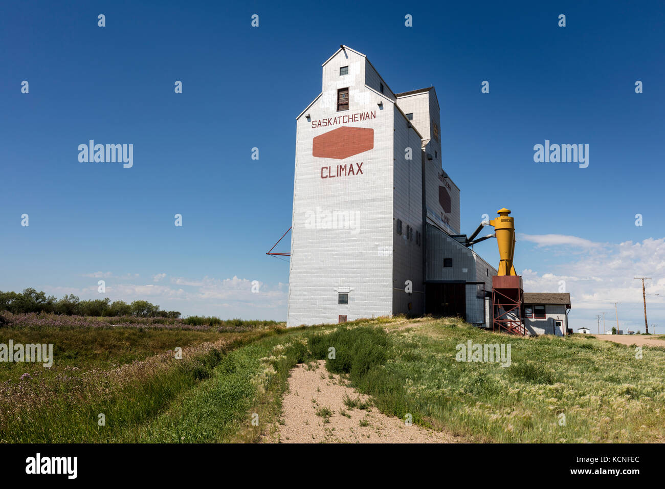 Grain Elevator in Climax, Sasktachewan, Canada Stock Photo