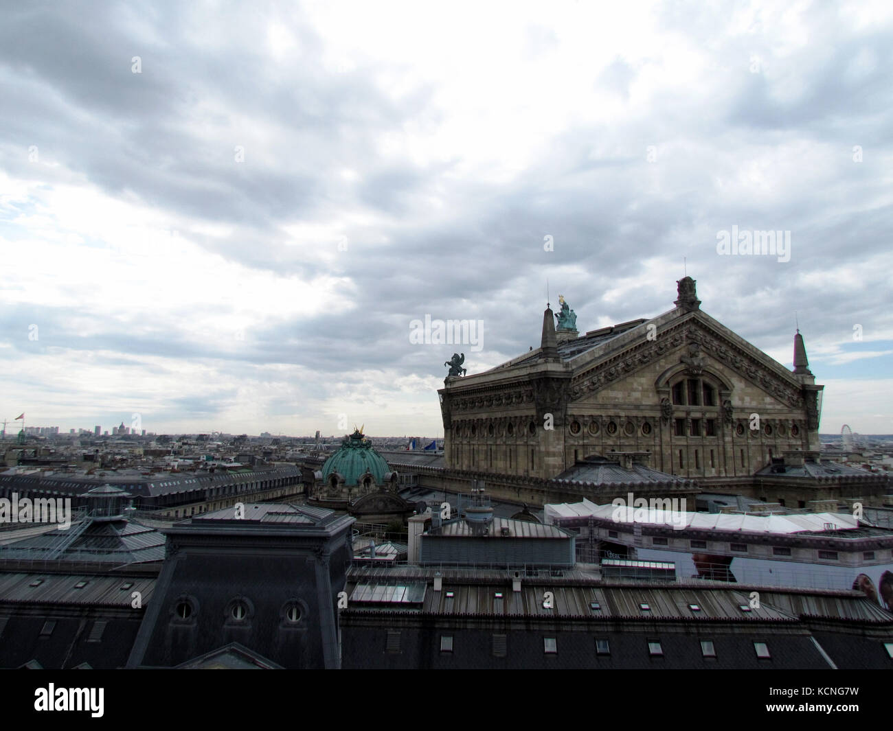 View from the roof of the Galerie Lafayette in Paris Stock Photo