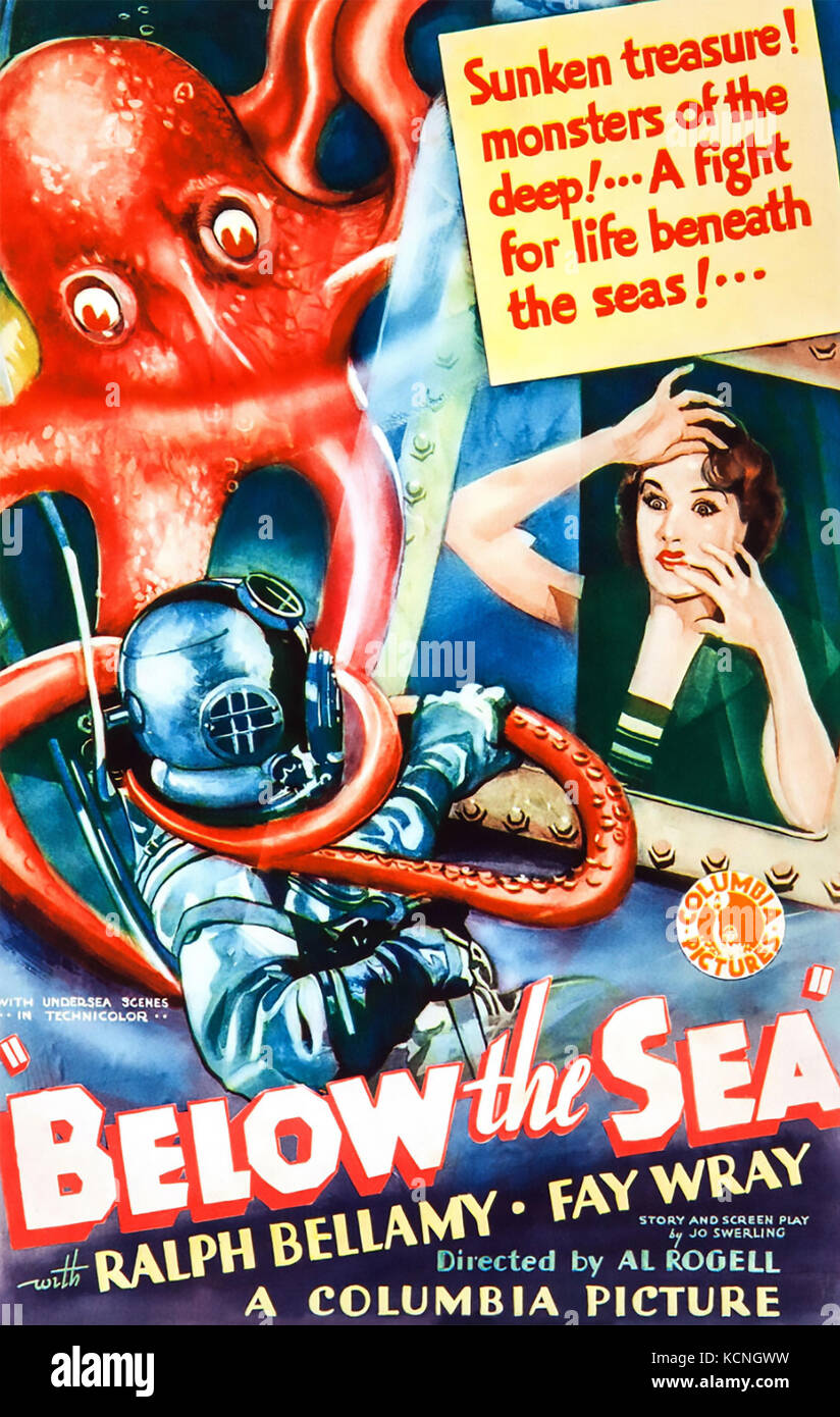 BELOW THE SEA 1933 Columbia Pictures film with Fay Wray Stock Photo