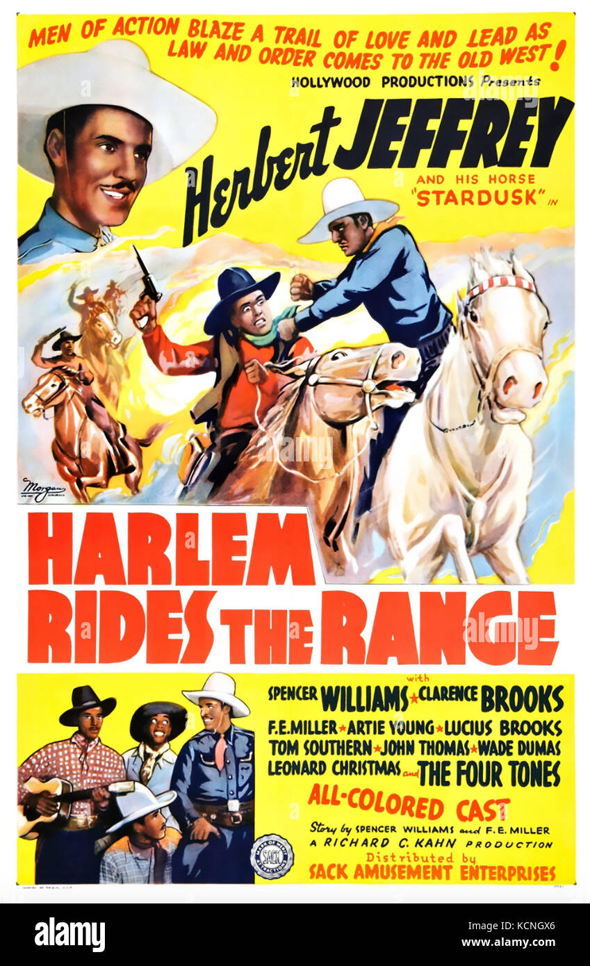 HARLEM RIDES THE RANGE 1939 Hollywood Pictures Corporation film Stock Photo