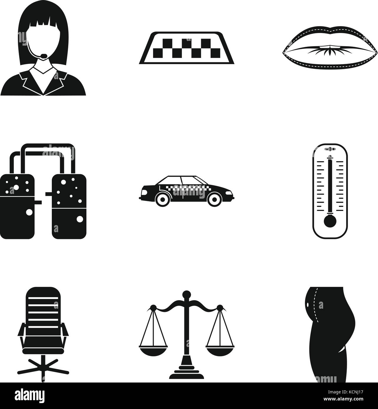 Wealth icons set, simple style Stock Vector Image & Art - Alamy